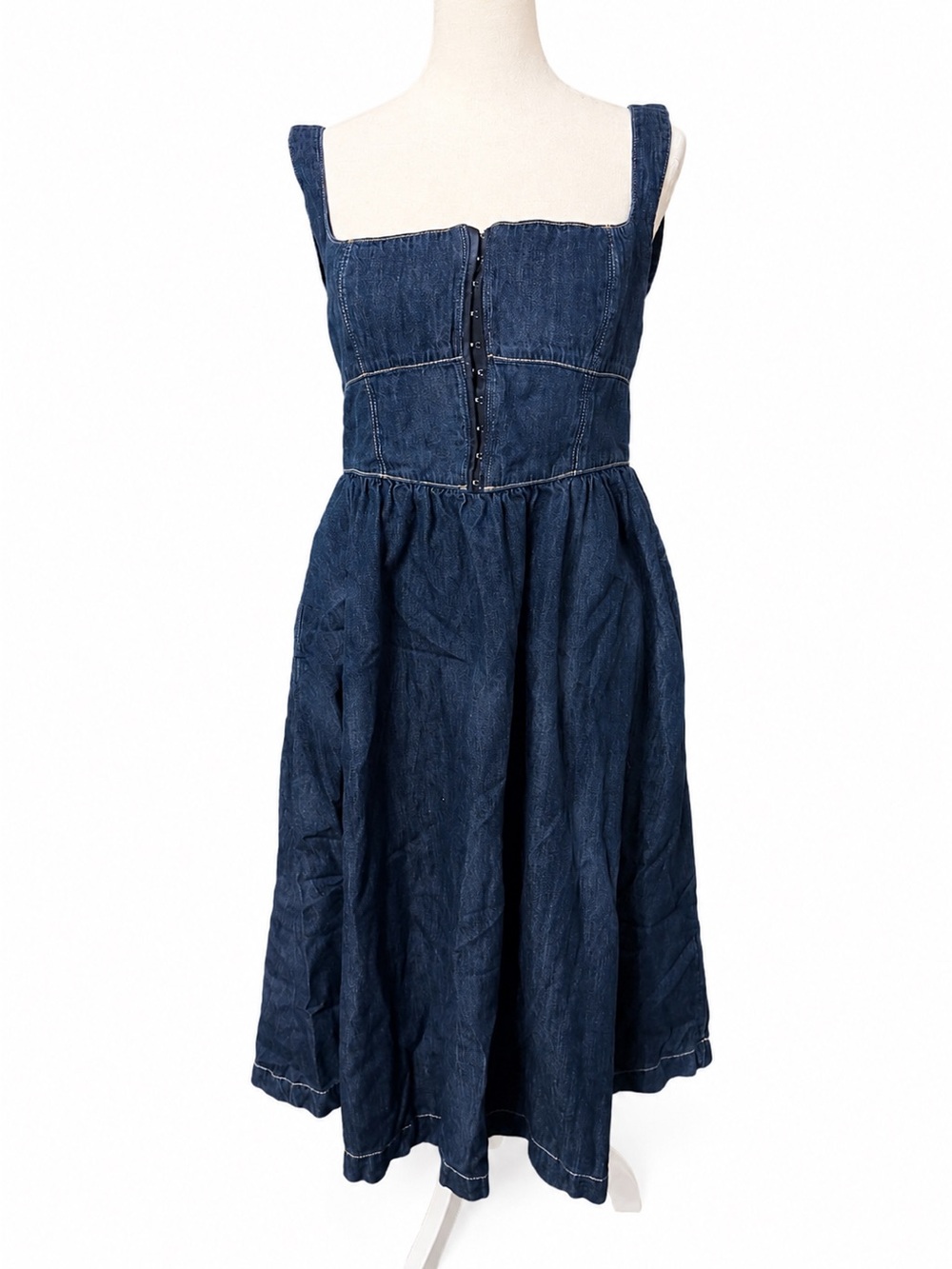 Reformation Tagliatelle Denim Midi Dress - Picture 5 of 11